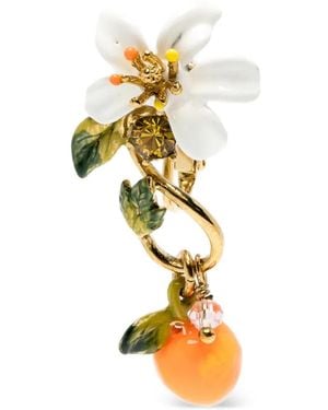 Les Nereides Flower-Motif Earrings - Metallic