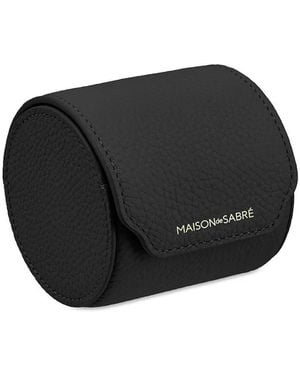 Maison De Sabre Leather Watch Roll - Black