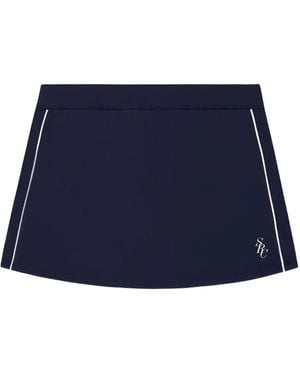 Sporty & Rich Side-stripe Short Skirt - ブルー