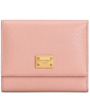 Dolce & Gabbana Portefeuille En Cuir De Veau - Pink