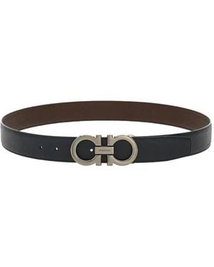 Ferragamo Logo-Detailed Leather Belt - White