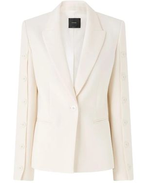 Pinko Button-Fastening Long-Sleeve Blazer - White