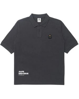 Aape By A Bathing Ape Aaper Alfa Patch Polo Shirt - Blue