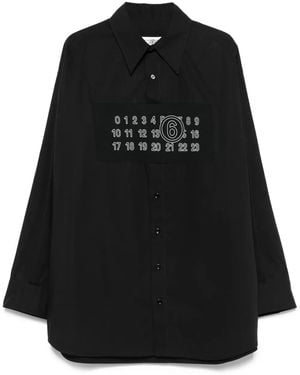 MM6 by Maison Martin Margiela ナンバープレート シャツ - ブラック