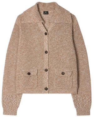Paul Smith Ribbed Cardigan - Natural