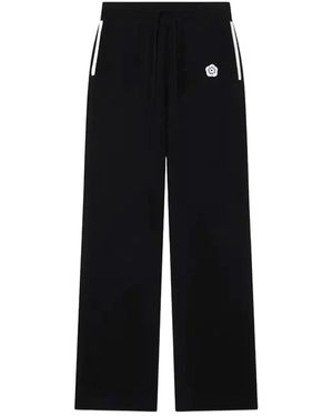 KENZO Trainingsbroek Met Geborduurde Bloemen - Zwart