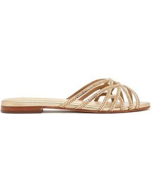 Nicoli Pasqelina Crystal-Embellishment Sandals - Metallic