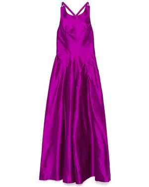 MITILIANE COUTURE Shantung Silk Jumpsuit - Purple