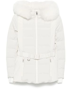 Yves Salomon Belted Ski Jacket - White