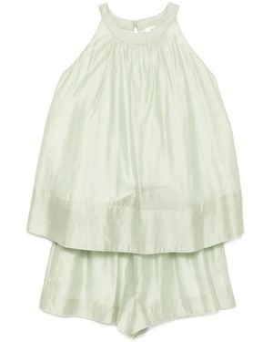 B+ AB Blouse Shorts Set - White