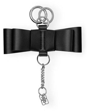 Ganni Bow Keyring - Black