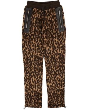 Amiri Leopard-Print Trousers - Brown