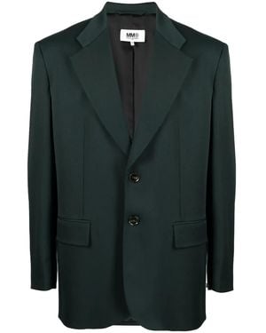 MM6 by Maison Margiela Single-Breasted Blazer - Green