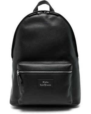 Polo Ralph Lauren Pebble Leather Backpack - Black