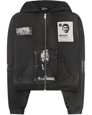 Enfants Riches Deprimes Lenin's Nap Time Assemblage Full-Zip Hoodie - Black