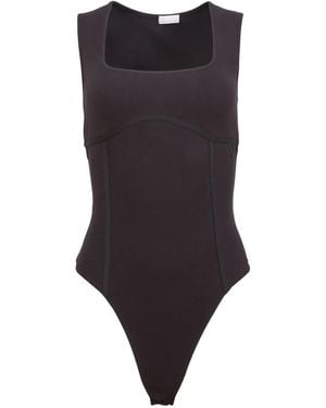 Fleur du Mal Body Con Scollo Quadrato - Nero