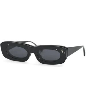 Pushbutton X Ant Flip Up Sunglasses - Black