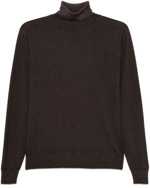 Dell'Oglio Pull En Laine Mérinos À Col Roulé - Noir