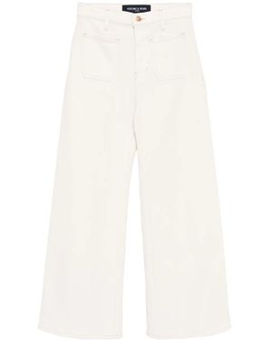 Veronica Beard Grant Cropped-Jeans - Weiß