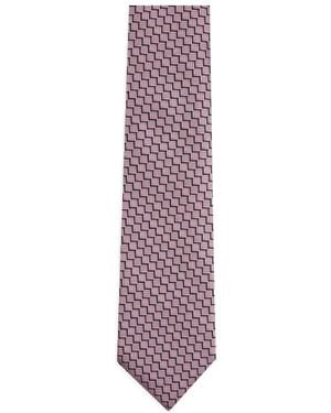 ZEGNA Textured-finish Silk Tie - パープル
