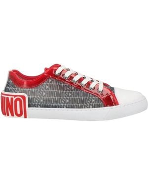 Moschino Logo-Print Low-Top Trainers - Red