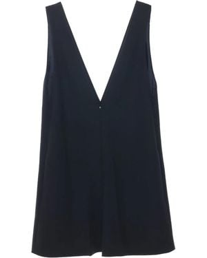Carven V-Neck Dress - Blue