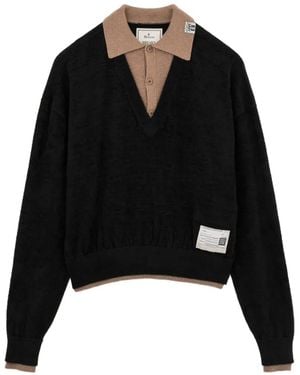 Maison Mihara Yasuhiro Pullover Im Layering-Look - Schwarz