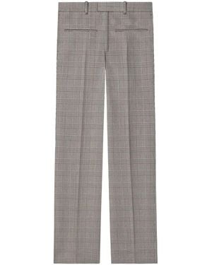 Courreges Prince-Of-Wales-Print Straight-Leg Pants - Gray