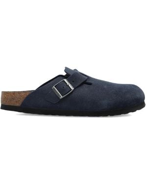 Birkenstock Boston Buckle-Strap Mules - Blue