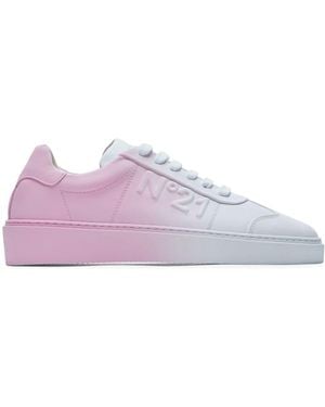 N°21 Gradient-effect Leather Trainers - Purple