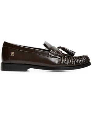 Tommy Hilfiger Tassel Leather Loafers - White
