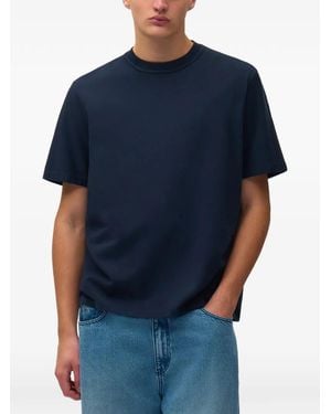 Arte' Graphic-Print Logo-Print T-Shirt - Blue