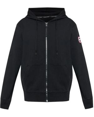 Canada Goose Logo-patch Zip-up Hoodie - ブルー