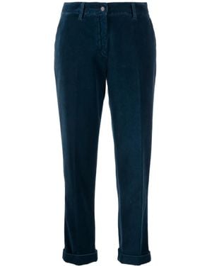 Aspesi Pressed-Crease Slim-Cut Pants - Blue