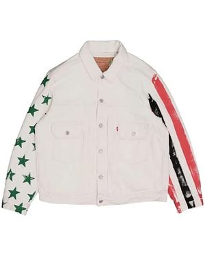 DENIM TEARS Cactus Tears Denim Plant Jacket - White