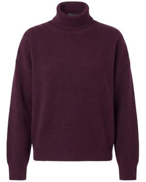 Nicholas Jersey Con Hombros Caídos Y Cuello Vuelto - Morado