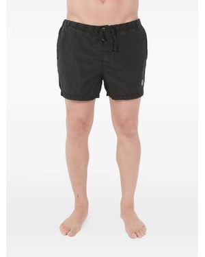 Stone Island Logo-Patch Swim Shorts - Black