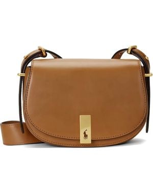Polo Ralph Lauren Id Leather Crossbody Bag - Brown