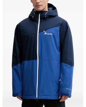 Columbia Hooded Colour-Block Ski Jacket - Blue