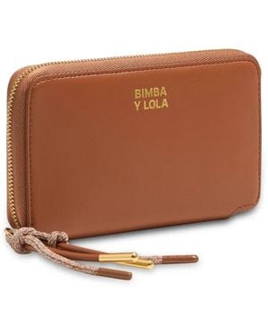 Bimba Y Lola Portafoglio Con Logo - Marrone