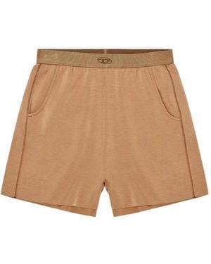 DIESEL Oval-D Logo Shorts - Natural