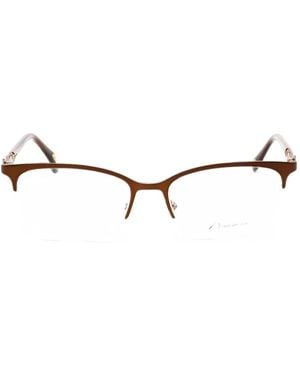 Emozioni Half-Rim Rectangle-Frame Glasses - White