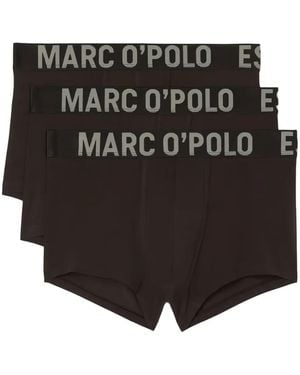 Marc O' Polo Logo-Waistband Boxer Briefs (Pack Of Three) - Black