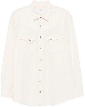 Lardini Double-Pocket Cotton Shirt - White