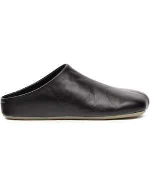 MM6 by Maison Margiela Mules En Cuir À Détails De Coutures - Brown