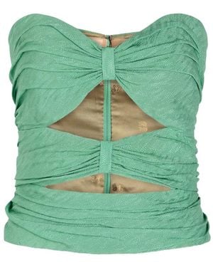Blazé Milano Neptune Côte D'Azur Cutout Bow Top - Green