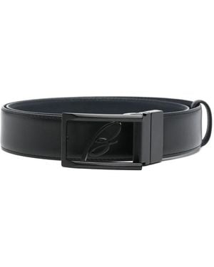 Brioni Leather Belt - White