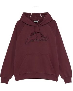 Carhartt Embroidered Script Logo Hoodie - レッド