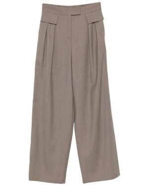 Liviana Conti Pantalon Ample À Design Plissé - Grey