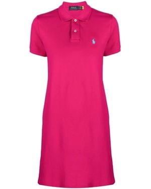 Polo Ralph Lauren Polo Short Sleeves Mini Dress - Pink